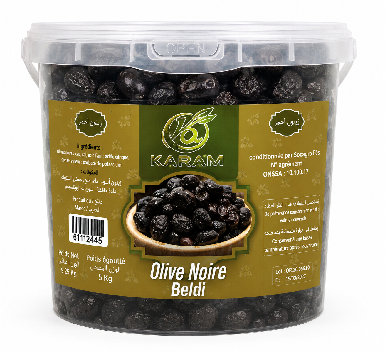 Olive Noire Sel Sec Beldi