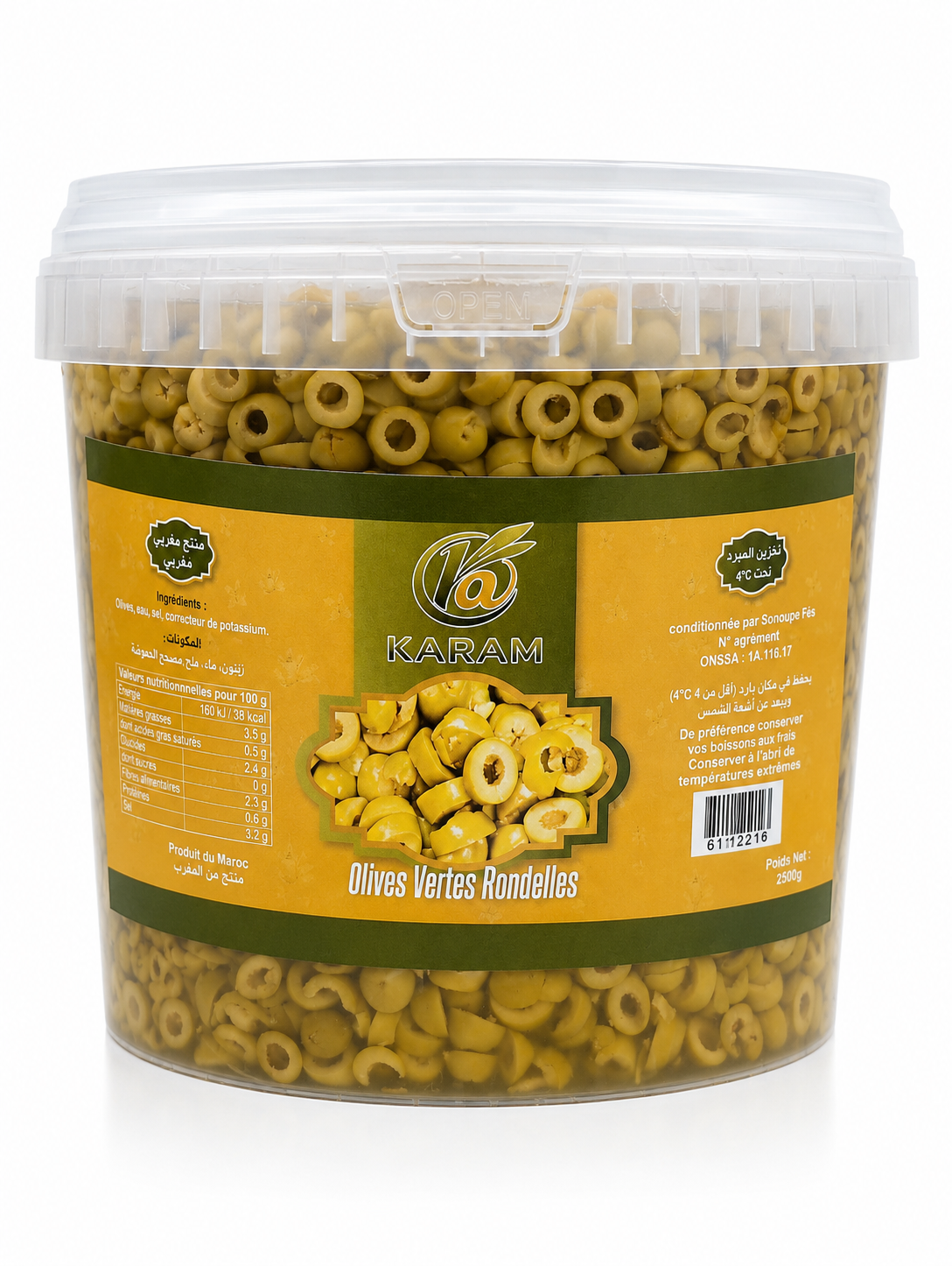 Olive Verte Rondelle